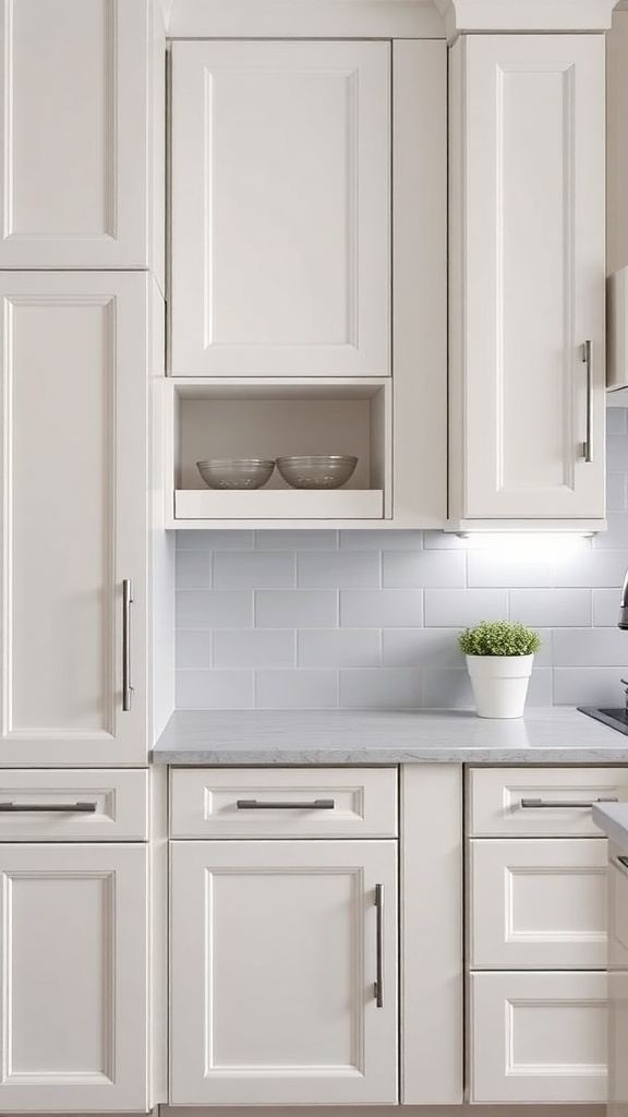elegant white shaker cabinets