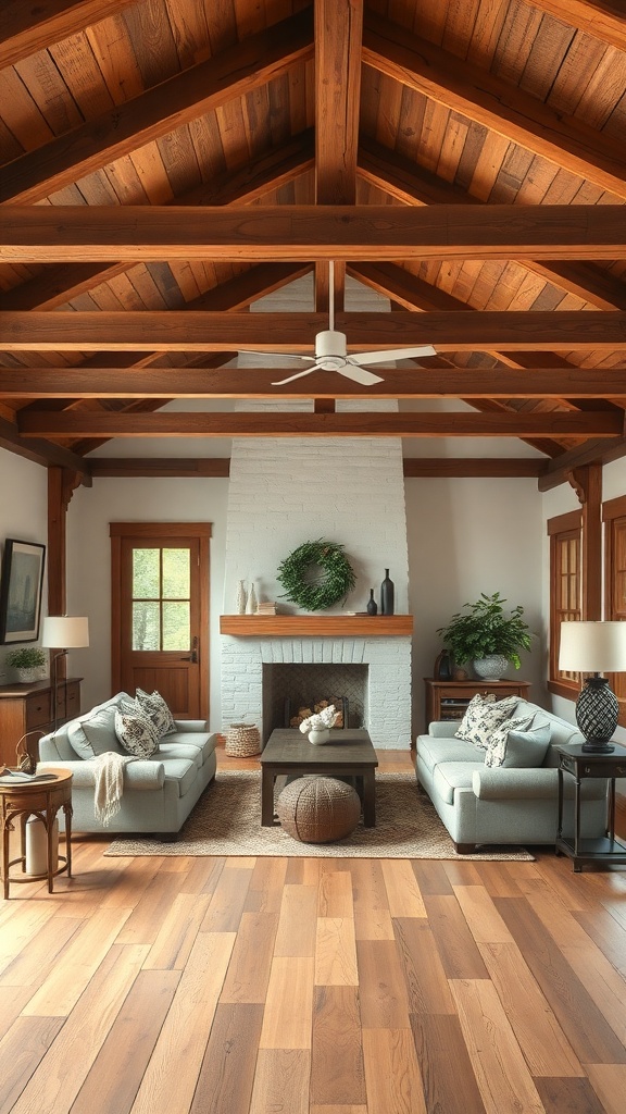 exposed beams and rustic charm