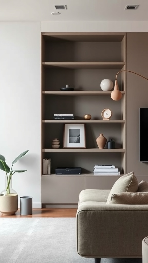 incorporating minimalist shelving
