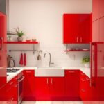 incorporating red in kitchen layouts