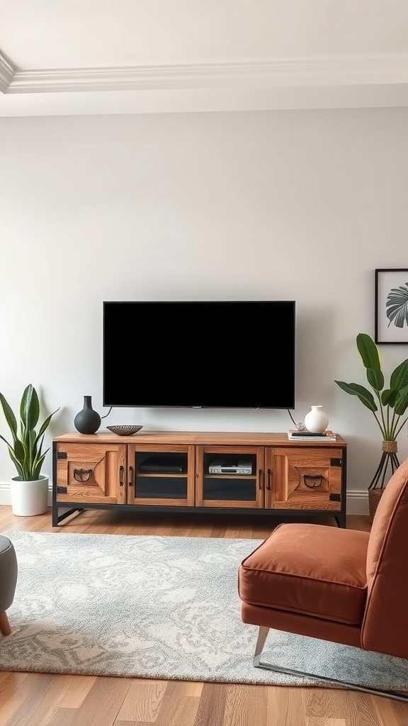 industrial style tv stand