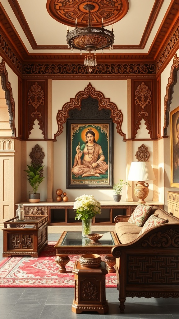 intricate wood carvings
