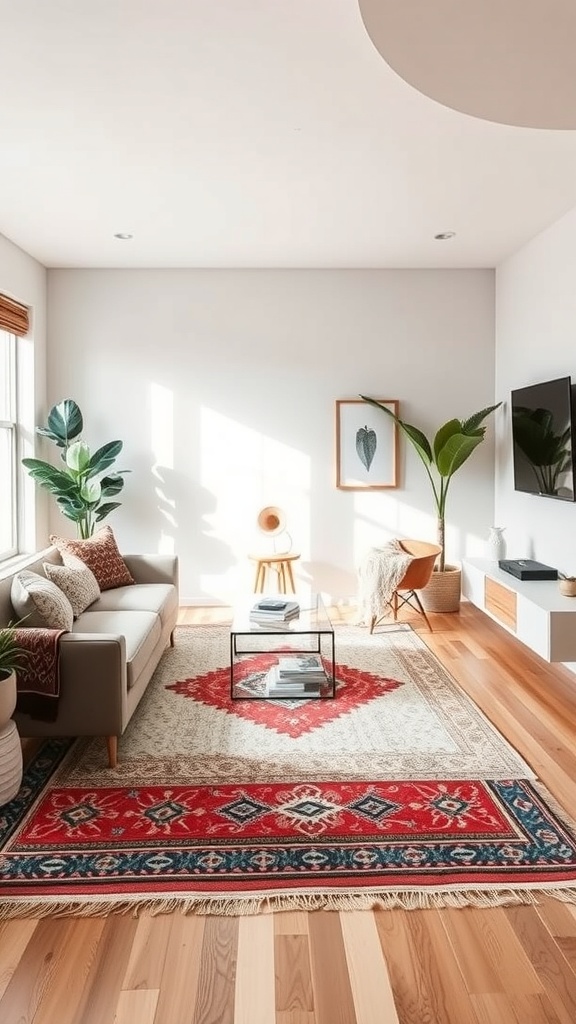 layered area rugs
