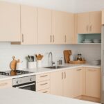 minimalist beige kitchen design