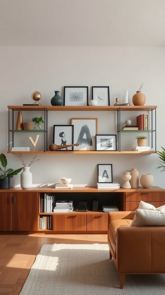 open shelving displays