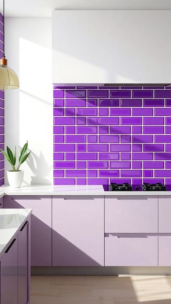 purple backsplash ideas for a bold statement