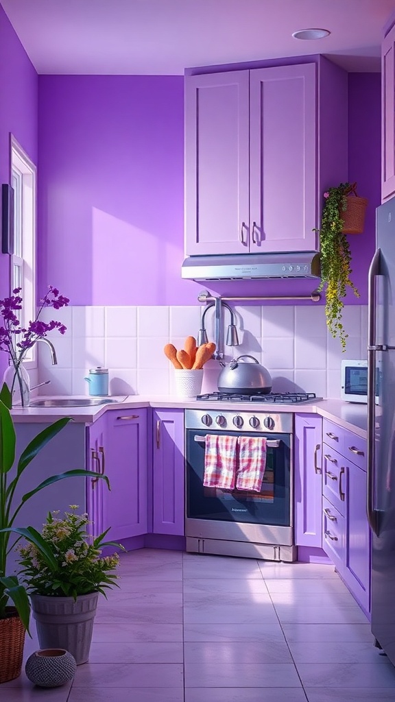 purple color psychology in the kitchen