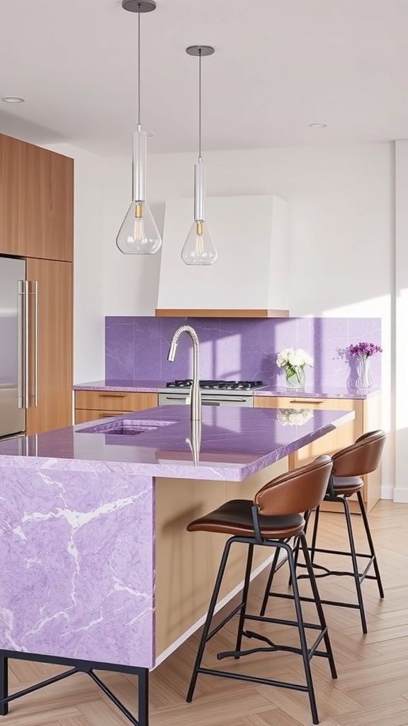 purple countertops a unique touch