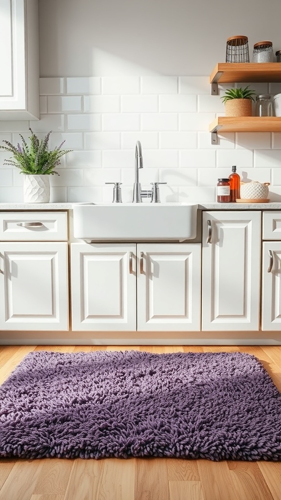 purple kitchen rugs for comfort and style