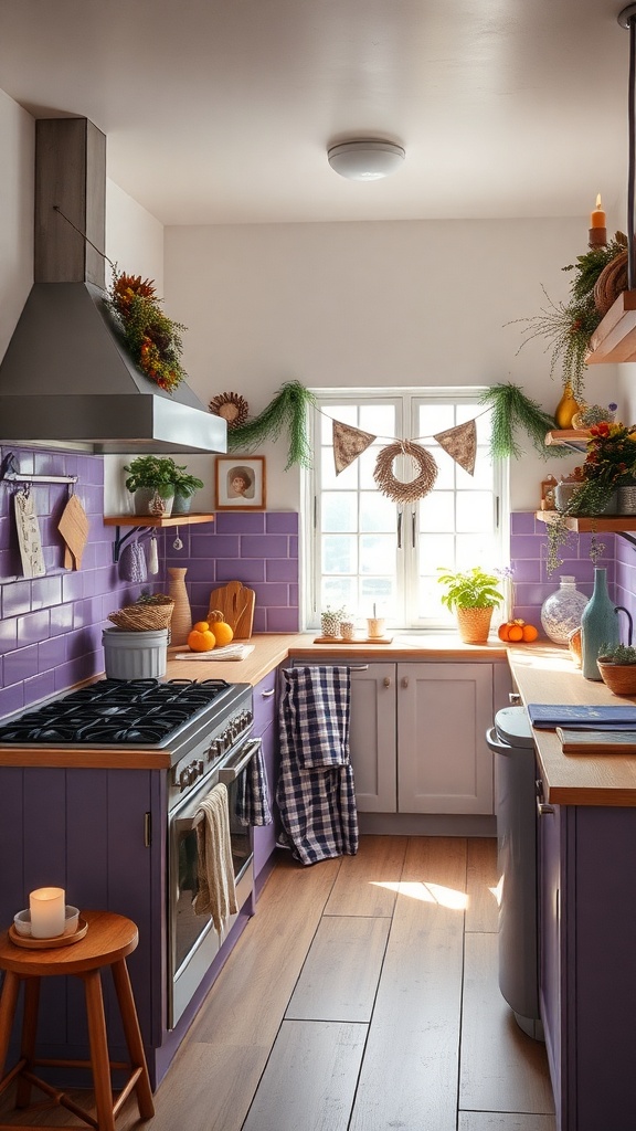purple themes for seasonal decor