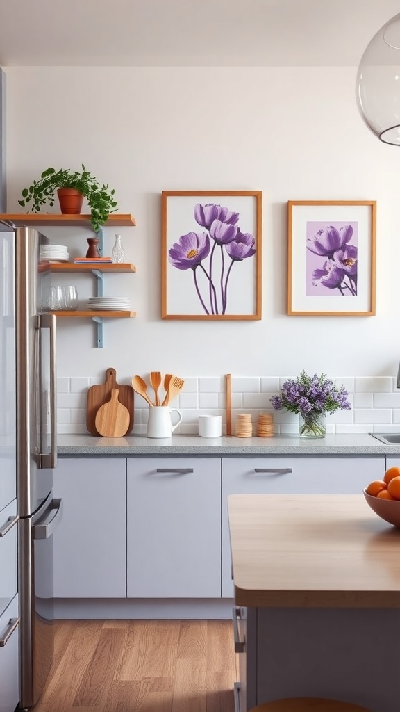 purple wall art to personalize your space