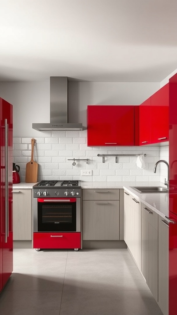 red appliances for a modern touch