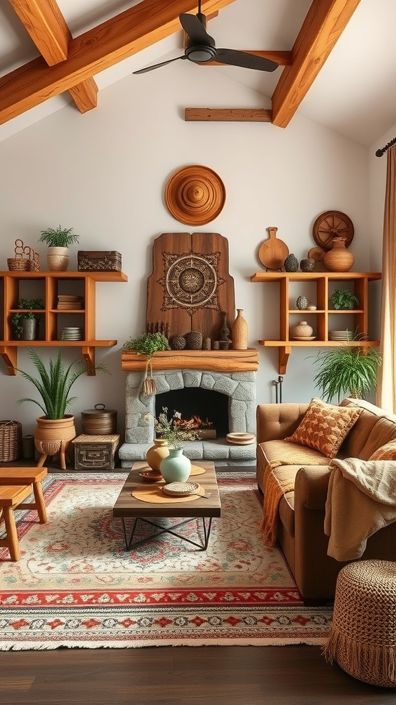 rustic wood accents