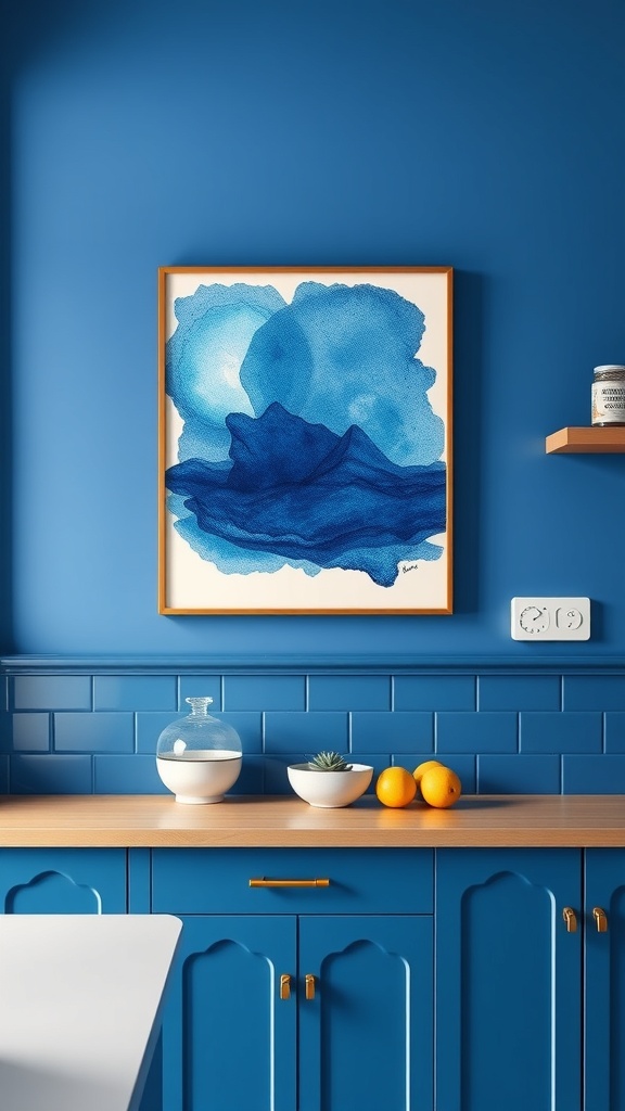 sapphire blue wall art