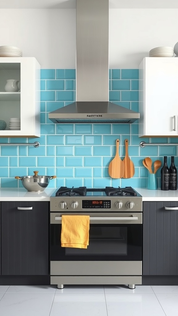 sky blue backsplash