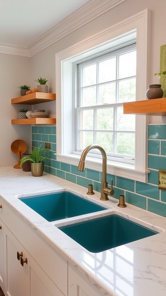 teal sink fixtures 1